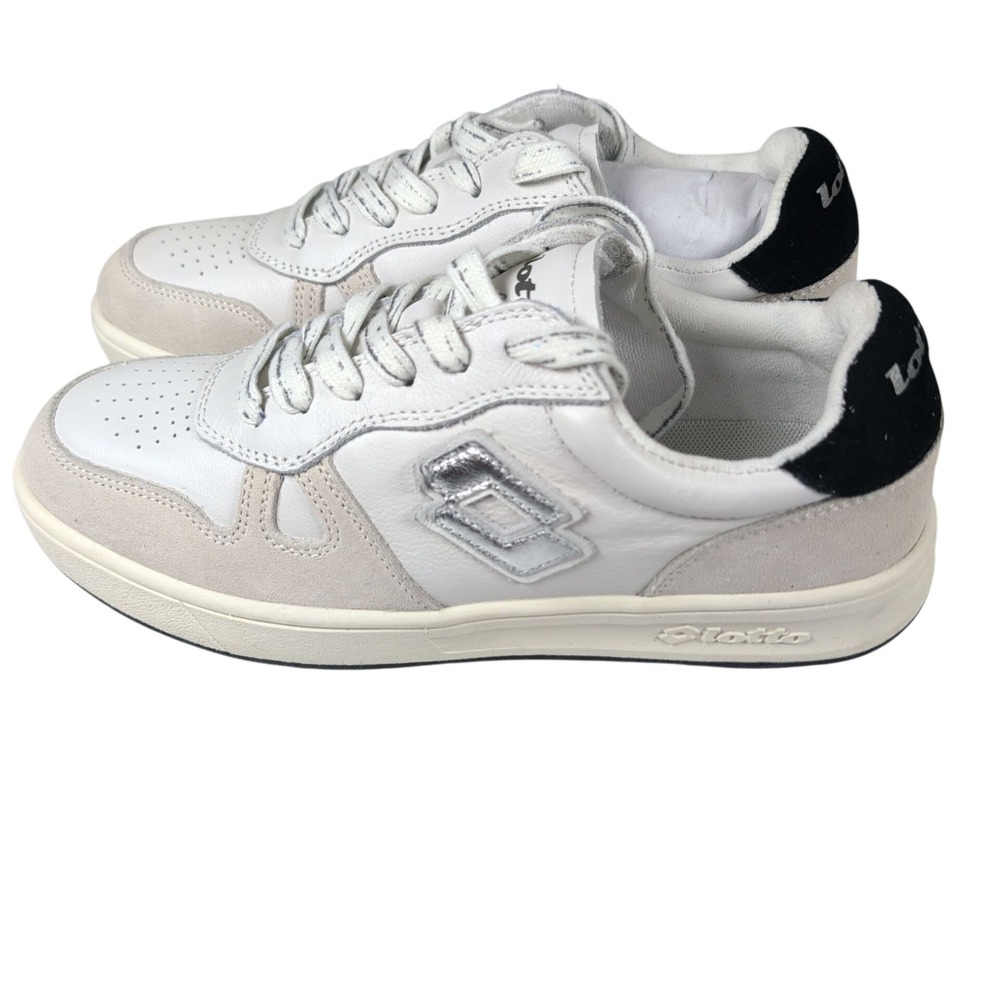 Lotto Leggenda Womens 9.5 Signature Sneakers White Suede Retro Court Streetwear